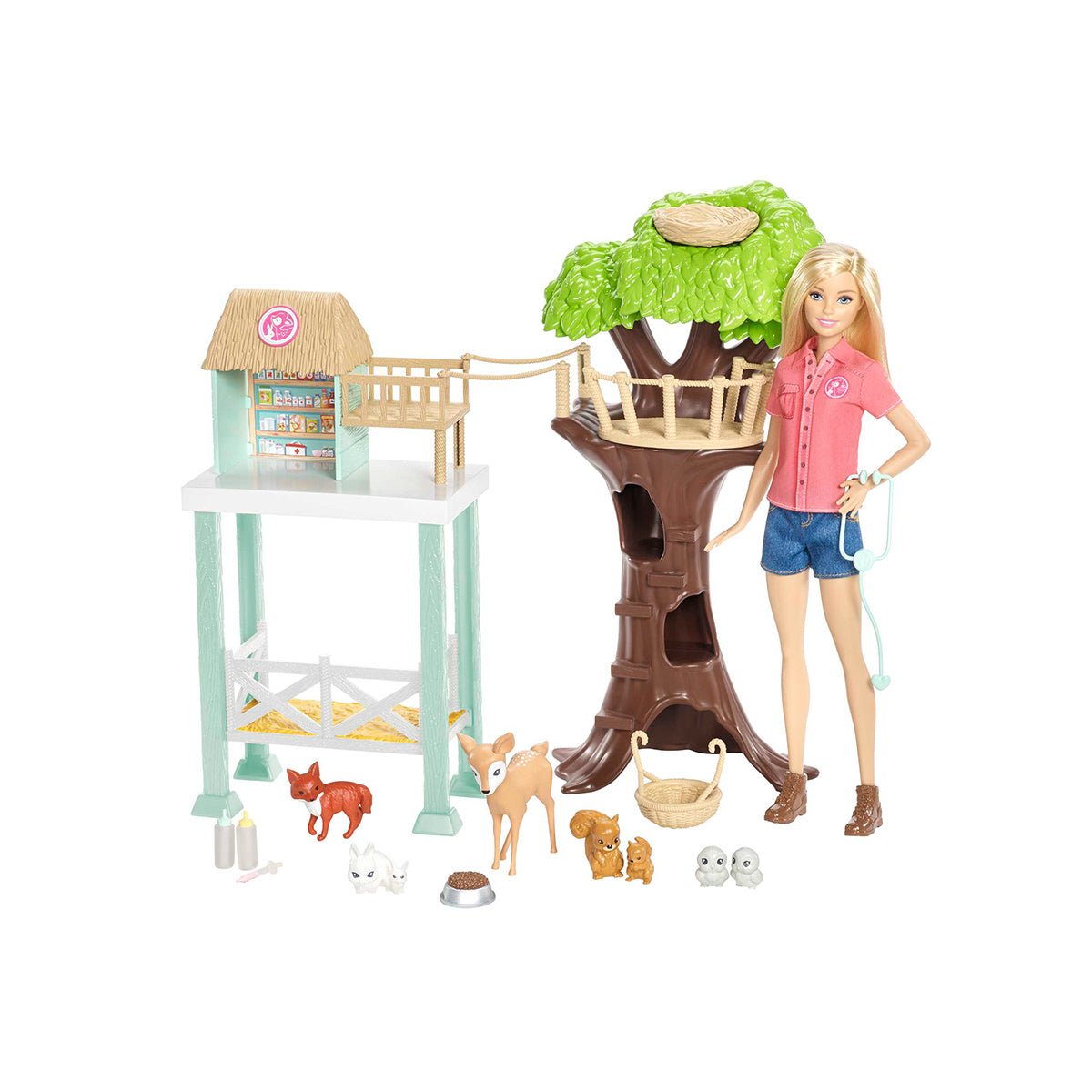 0-11-FCP78 Barbie Pet Rescue Center With 8 Animals Playsets - Image 1