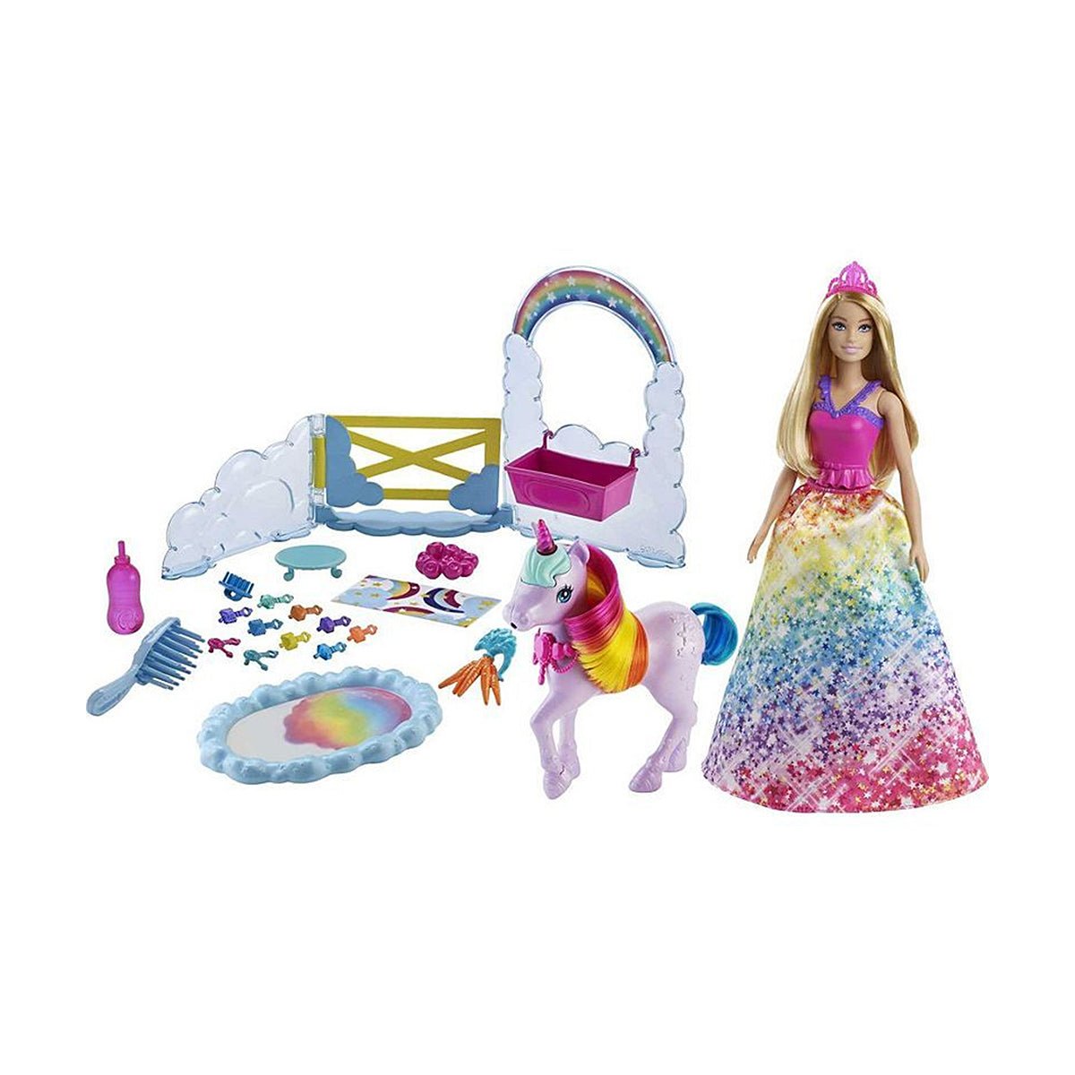 0-11-GTG01 Barbie Dreamtopia Doll and Unicorn - Image 1