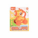 Musical Giraffe Bubble Machine Cart - Automatic Light-Up Bubble Blower with Pull-Along Handle for Toddlers