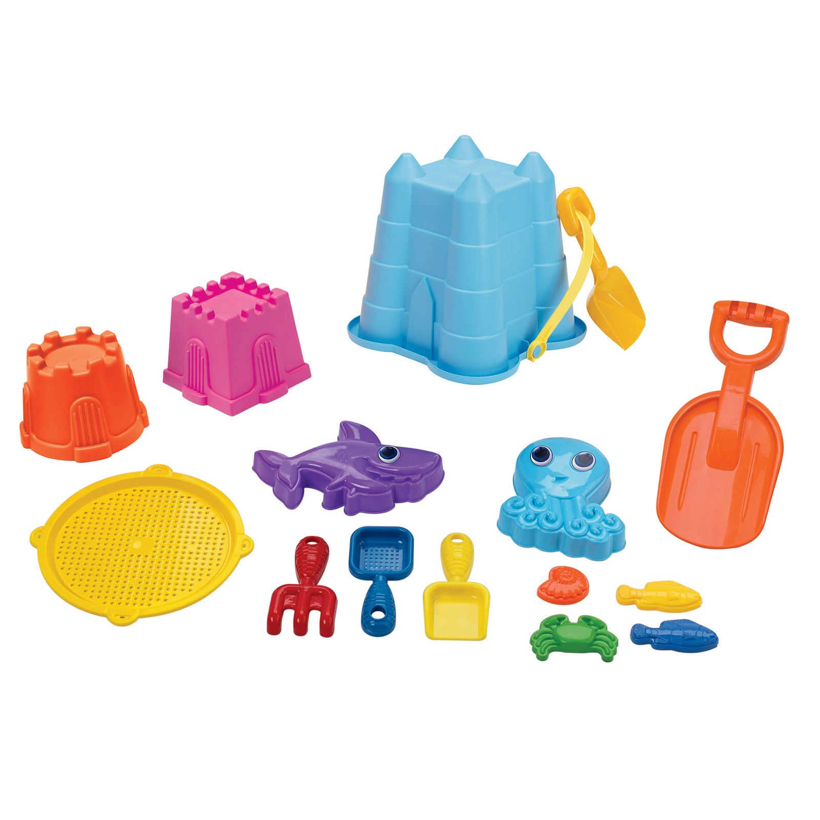 02680-pieces.jpg 15 PC. Sand Builder’s Set - Image 1